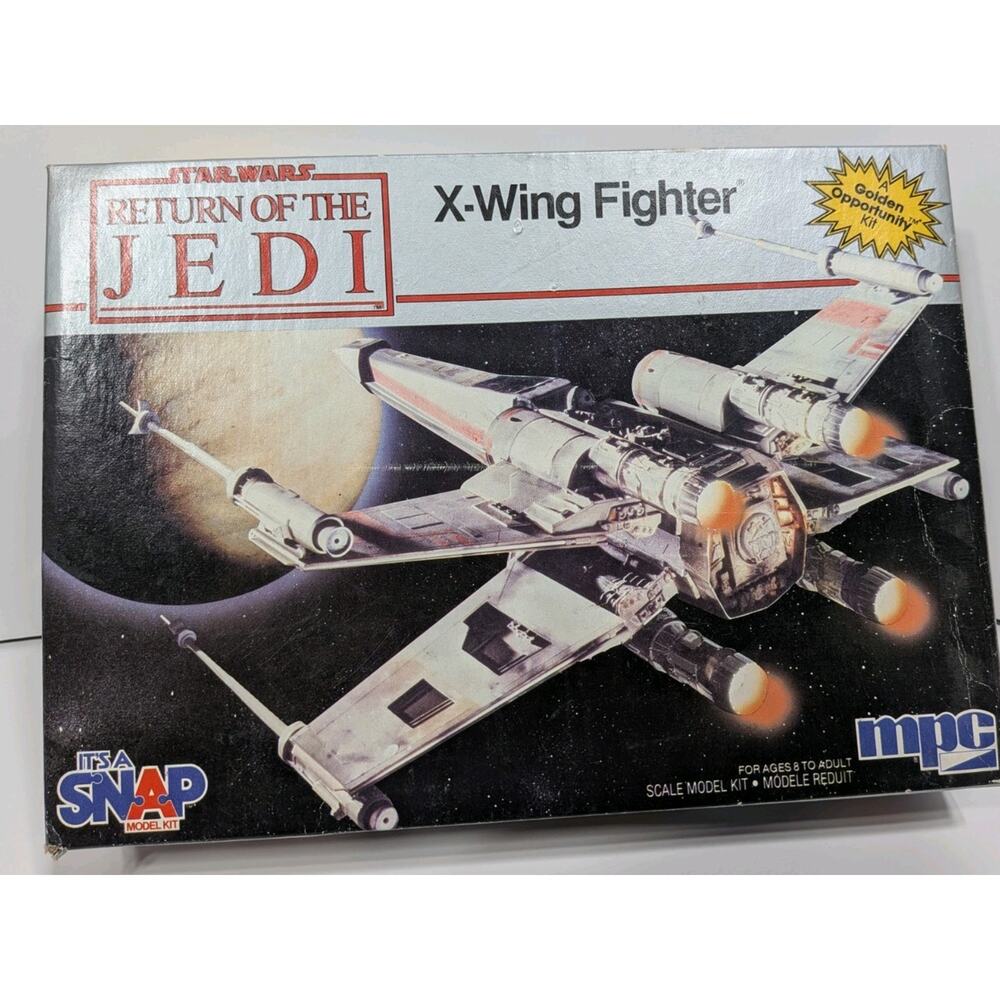 1988 Star Wars Return Of The Jedi X-Wing Vintage MPC Plastic Model